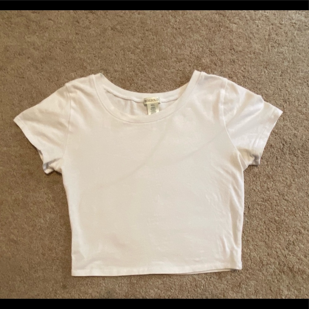 White crop top